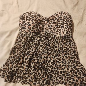 Kona Sol Beige Strapless Top